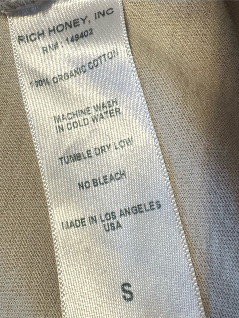 Gramicci Organic Cotton Cream Graphic Logo Tee Small - Picture 5 of 6